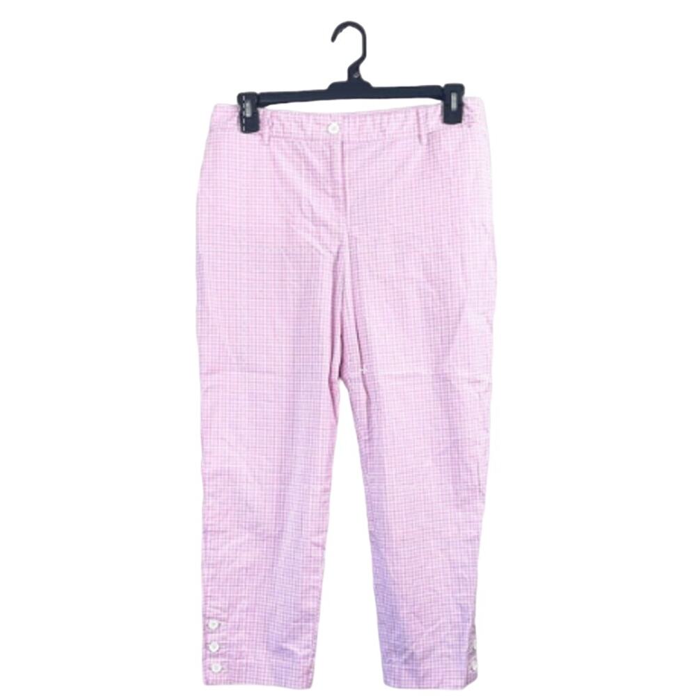 Pink and White Checkered Perfect Crop Talbots Pants 10